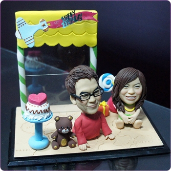 生日禮物 寶寶情人公仔場景組(含防塵框)FDK-011